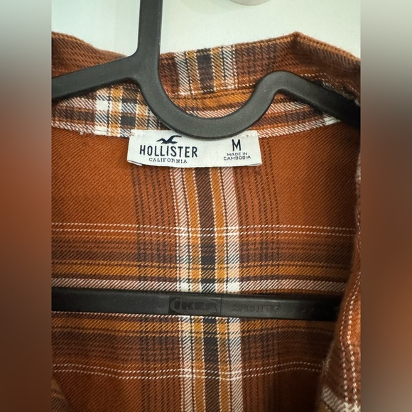 Boyfriend Fit Burnt Orange Flannel - Picture 2 of 3